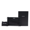 Saint Laurent Croc Embossed Leather Clutch Secondhand