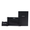 Saint Laurent Croc Embossed Leather Clutch Secondhand