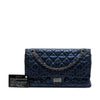 Chanel Quilted Metallic Striped Aged Calfskin Reissue 2.55 Accordion Flap 226 Secondhand