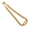 Dior Gold Plated Lacquered CD Logo Chain Necklace Secondhand