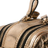 Valentino Metallic Wrinkled Lambskin Rockstud Spike Double Zip Camera Bag Secondhand