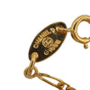 Chanel CC Gold Plated Strass Round Pendant Necklace Secondhand