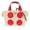 Prada Canvas Mistolino Floral Basket Satchel Secondhand
