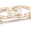 Chanel CC Gold Plated Rhinestone Chain Brooch Secondhand
