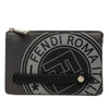 Fendi Grained Leather Roma Selleria Zip Clutch Secondhand
