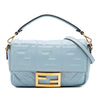 Fendi Mini Zucca Embossed Leather Baguette Satchel Secondhand