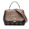 Fendi Pequin Coated Canvas and Leather Silvana Satchel Secondhand