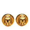 Secondhand Chanel Gold Plated CC Round Clip on Earrings