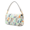 Fendi Zucca Embroidered Canvas Baguette Satchel Secondhand