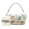 Fendi Zucca Embroidered Canvas Baguette Satchel Secondhand