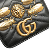 Gucci Mini GG Marmont Matelasse Leather Animal Studs Belt Pouch Bag Secondhand