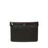 Secondhand Chanel Medium CC Chevron Caviar O Case Clutch