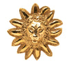 Chanel Gold Plated Lion Head Sun Brooch Secondhand