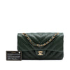 Chanel Medium Classic Chevron Calfskin Pleated Double Flap Secondhand