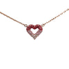 Secondhand Louis Vuitton Gold Plated Crystal Heart Necklace