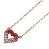 Secondhand Louis Vuitton Gold Plated Crystal Heart Necklace