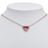 Secondhand Louis Vuitton Gold Plated Crystal Heart Necklace