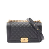 Chanel Old Medium Quilted Caviar Boy Flap Secondhand