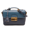 Prada Bicolor Saffiano Sound Lock Satchel Secondhand