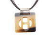 Hermès Buffalo Horn Square Pendant Necklace Secondhand