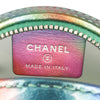 Chanel PVC and Metallic Lambskin CC Filigree Round Clutch with Chain Secondhand