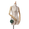 Chanel PVC and Metallic Lambskin CC Filigree Round Clutch with Chain Secondhand