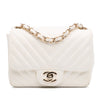 Chanel Mini Square Classic Chevron Lambskin Single Flap Secondhand