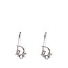 Dior Palladium Plated Logo Drop Earrings Secondhand