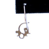 Dior Palladium Plated Logo Drop Earrings Secondhand