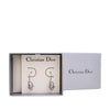Dior Palladium Plated Logo Drop Earrings Secondhand