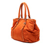 Prada Soft Calf Trimmed Tessuto Satchel Secondhand