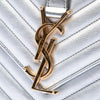 Saint Laurent Medium Chevron Metallic Calfskin Monogram Envelope Bag Secondhand