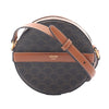 Celine Triomphe Coated Canvas Round Purse on Strap Secondhand