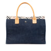 Secondhand Burberry Nova Check Trimmed Denim Tote