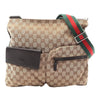 Gucci GG Canvas Web Double Pocket Crossbody Secondhand