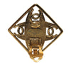 Chanel Gold Plated Faux Pearl CC Diamond Shaped Clip On Earrings Secondhand