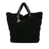 Chanel Large Quilted Knit Pluto Glitter Satchel Secondhand