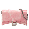 Balenciaga Nappa Denim Printed Hourglass Wallet on Chain Secondhand
