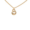 Dior Gold Plated CD Logo Pendant Necklace Secondhand