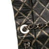 Chanel Quilted Metallic Distressed Lambskin CC Crystal Flap Secondhand