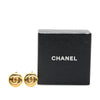 Chanel Gold Plated CC Round Clip On Earrings Secondhand