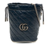 Gucci Mini GG Marmont Matelasse Diagonal Leather Torchon Bucket Bag Secondhand