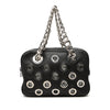 Prada Vitello Daino Grommet Chain Shoulder Bag Secondhand