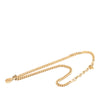 Dior Gold Plated CD Logo Oval Pendant Necklace Secondhand