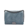 Chanel Large Quilted Denim Boy Flap Secondhand