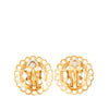 Hermès Gold Plated Bijouterie Fantaisie Clip on Earrings Secondhand