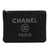 Chanel Medium Straw Deauville O Case Clutch Secondhand