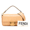 Fendi Zucca Embossed Leather Baguette Satchel Secondhand