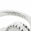 Secondhand Van Cleef and Arpels 18K White Gold and Mother of Pearl Magic Alhambra Between the Finger Ring