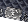 Chanel Old Medium Quilted Glazed Calfskin Chain Around Boy Flap Secondhand